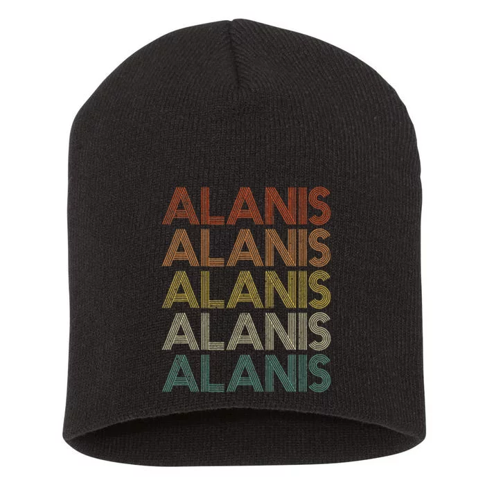 Alanis Vintage Retro Short Acrylic Beanie