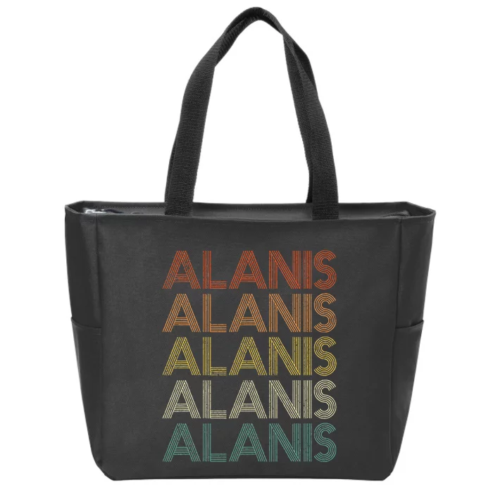 Alanis Vintage Retro Zip Tote Bag