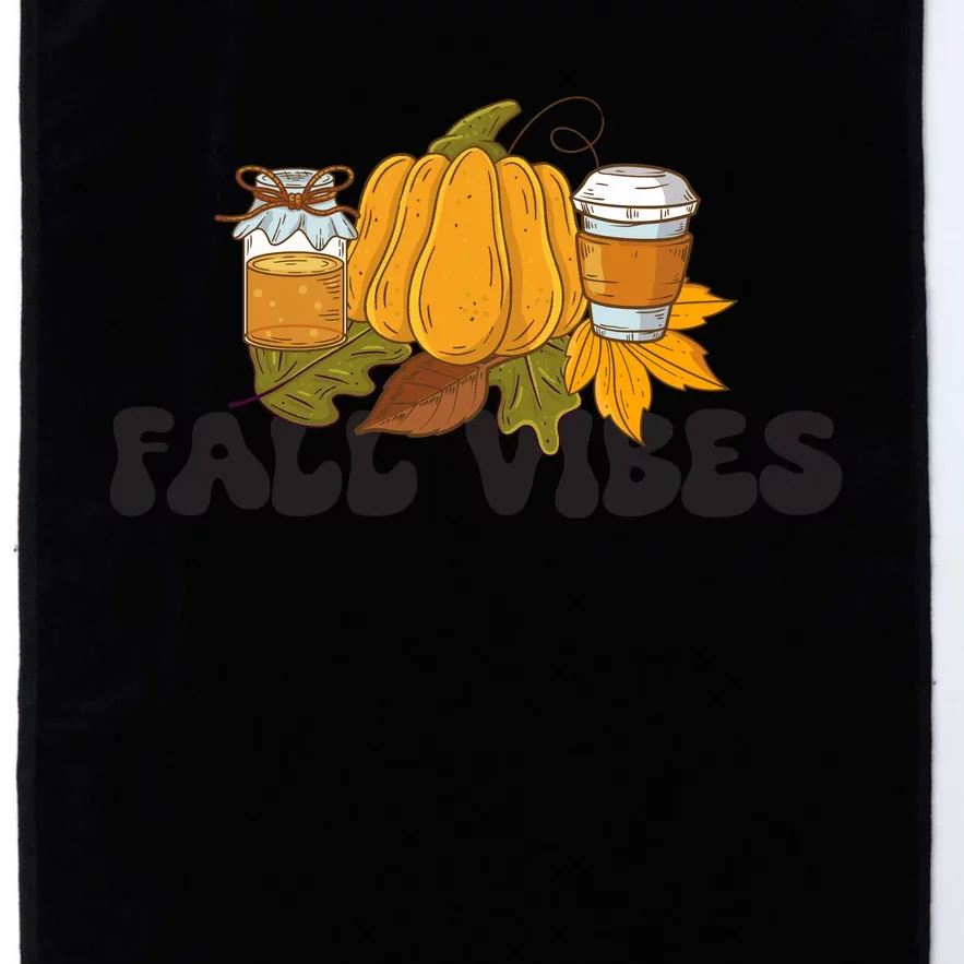 Autumn Vibes Seasonal Print Platinum Collection Golf Towel