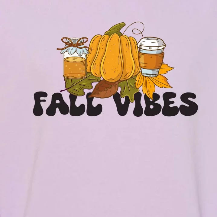 Autumn Vibes Seasonal Print Garment-Dyed Sweatshirt