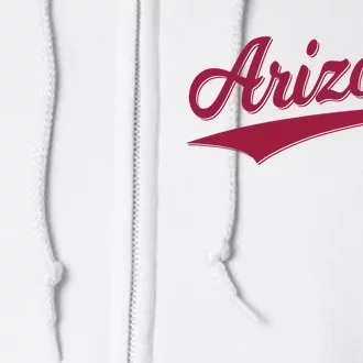 Arizona Varsity Script Classic Sports Jersey State Flag Full Zip Hoodie