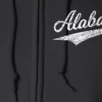 ALABAMA VARSITY SCRIPT CLASSIC SPORTS JERSEY STYLE Full Zip Hoodie