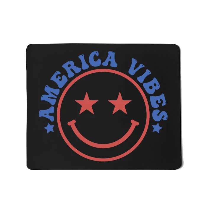 America Vibes Smiley 4th Of July Mousepad