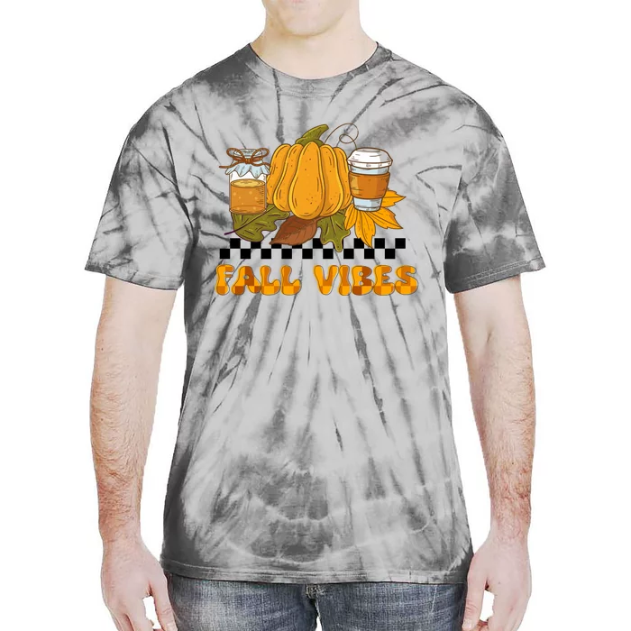 Autumn Vibes Seasonal Graphic Tie-Dye T-Shirt