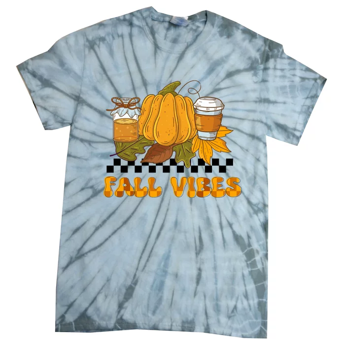 Autumn Vibes Seasonal Graphic Tie-Dye T-Shirt