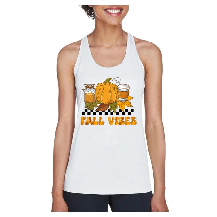 Autumn Vibes Seasonal Graphic Women's Racerback Tank