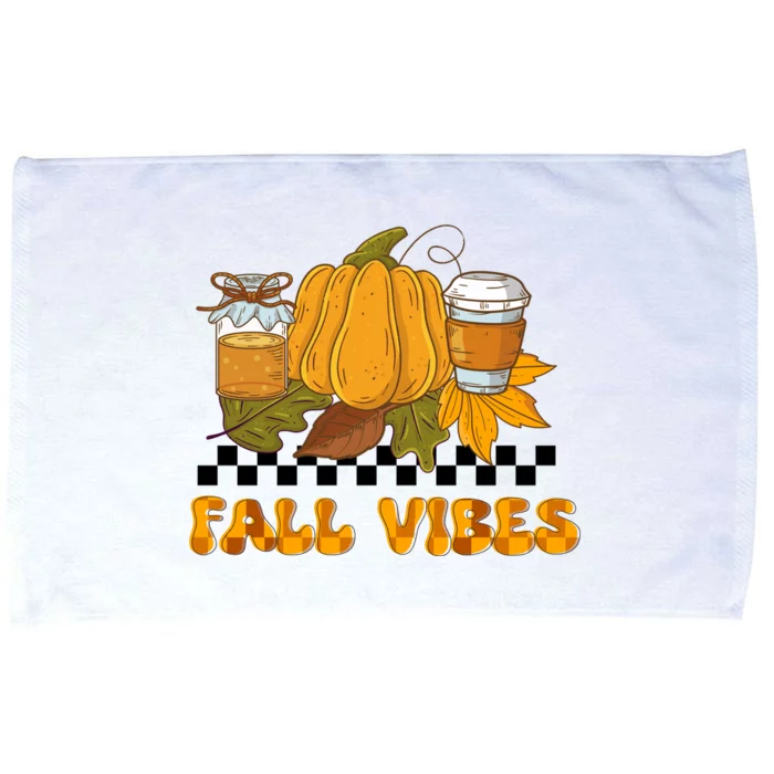 Autumn Vibes Seasonal Graphic Microfiber Hand Towel