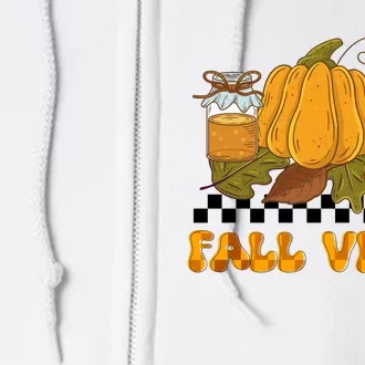 Autumn Vibes Seasonal Graphic Full Zip Hoodie