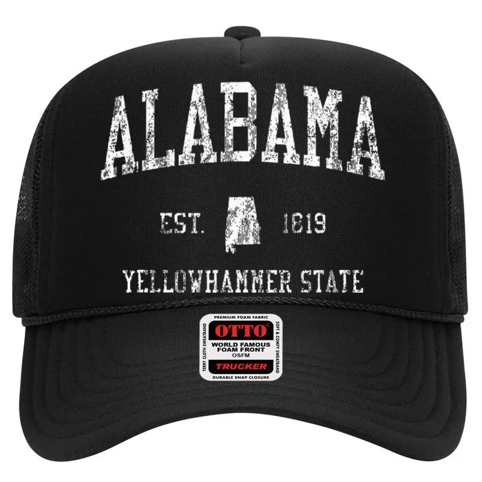 Alabama Vintage Sports Design Alabamian Al High Crown Mesh Trucker Hat