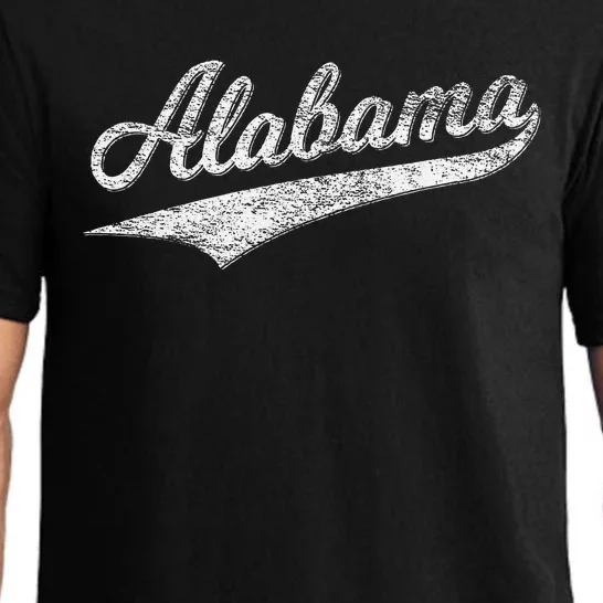 Alabama Varsity Script Classic Sports Jersey Style Pajama Set