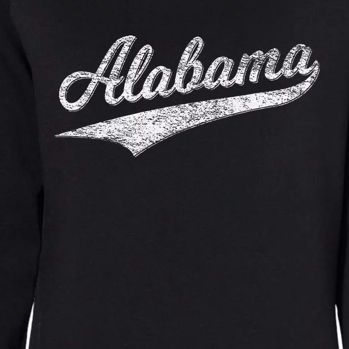 Alabama Varsity Script Classic Sports Jersey Style Womens California Wash Sweatshirt