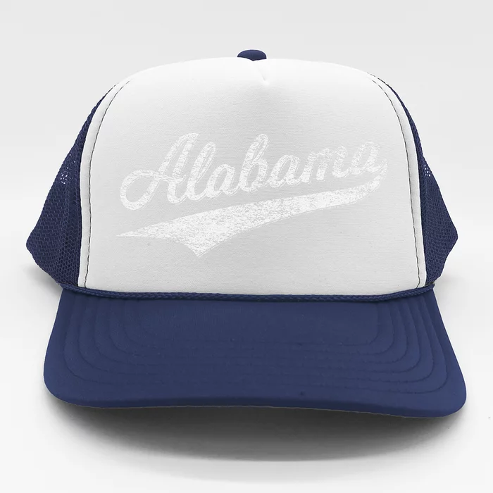 Alabama Varsity Script Classic Sports Jersey Style Trucker Hat