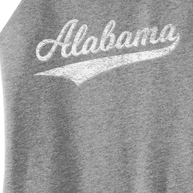 Alabama Varsity Script Classic Sports Jersey Style Women’s Perfect Tri Rocker Tank