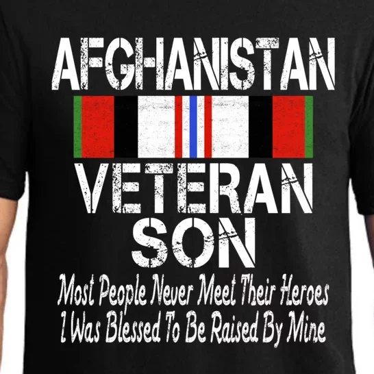 Afghanistan Veteran Son Gift Raised By My Hero Meaningful Gift Pajama Set