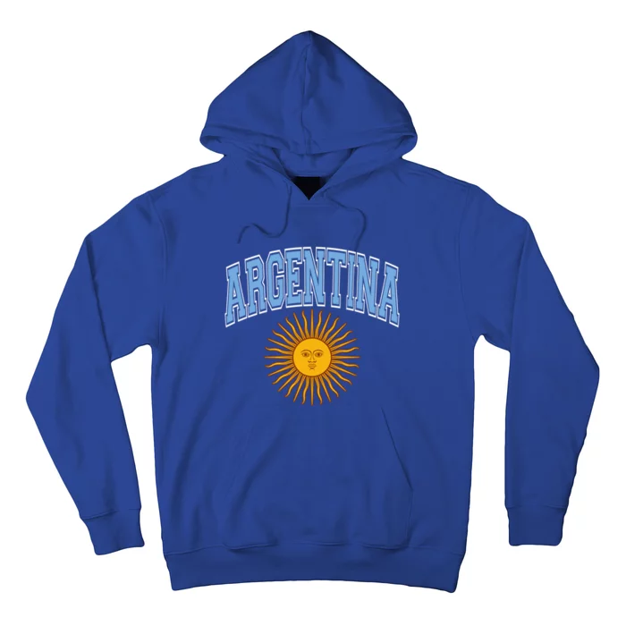 Argentina Varsity Style Sun Of May Light Blue Text Great Gift Hoodie