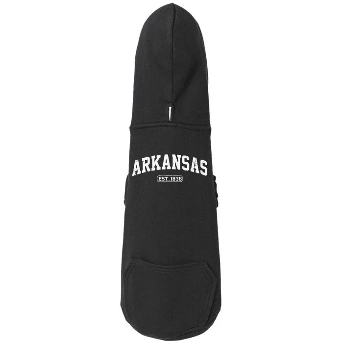 Arkansas Vintage State Athletic Style Doggie 3-End Fleece Hoodie