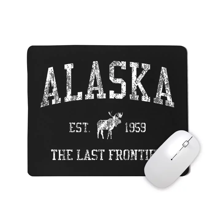 Alaska Vintage Sports Design Alaskan Moose Mousepad