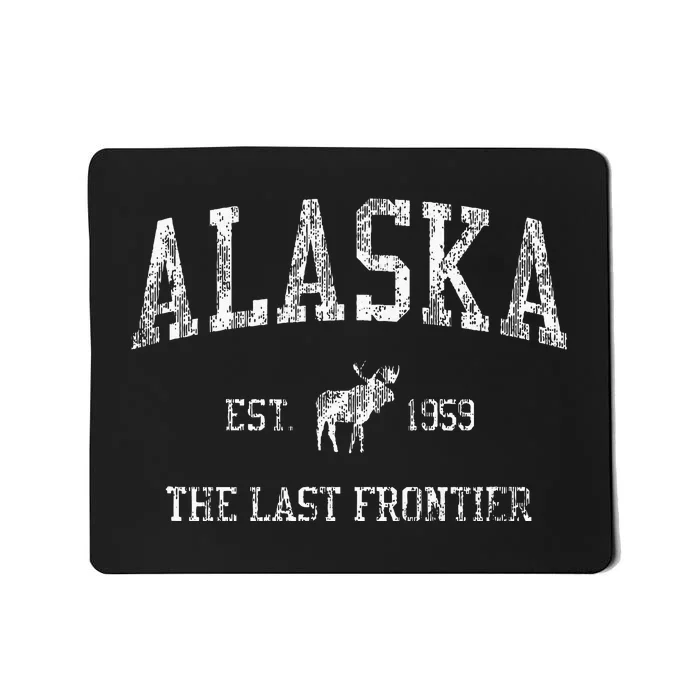 Alaska Vintage Sports Design Alaskan Moose Mousepad