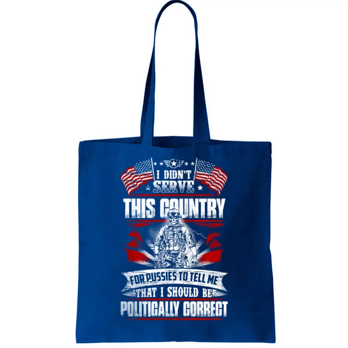 American Veteran Soldier Warrior Military America Flag Gift Tote Bag