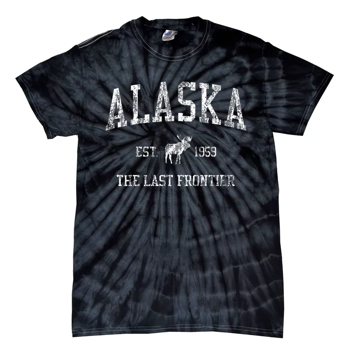 Alaska Vintage Sports Design Alaskan Moose Tie-Dye T-Shirt