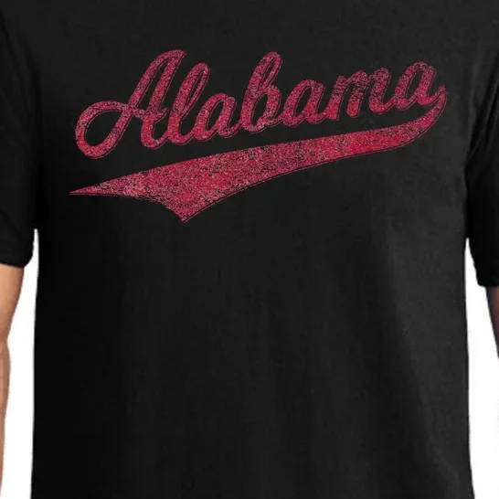 Alabama Varsity Script Classic Sports Jersey Style Pajama Set