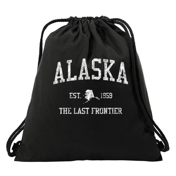 Alaska Vintage Sports Drawstring Bag