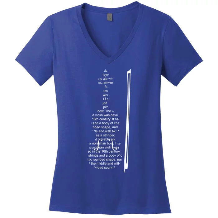 Awesome Violin String Musical Instrut Gift Women's V-Neck T-Shirt