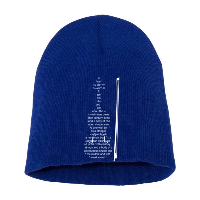 Awesome Violin String Musical Instrut Gift Short Acrylic Beanie