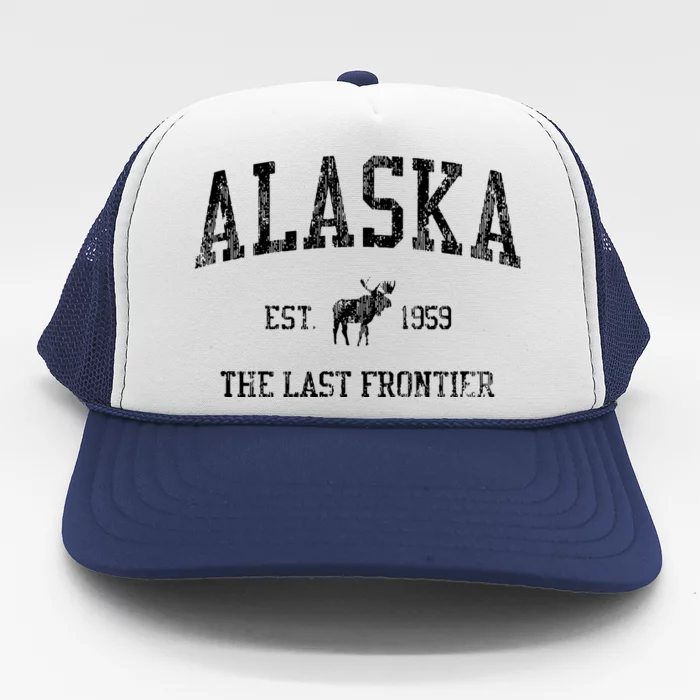 Alaska Vintage Sports Design Alaskan Moose Trucker Hat