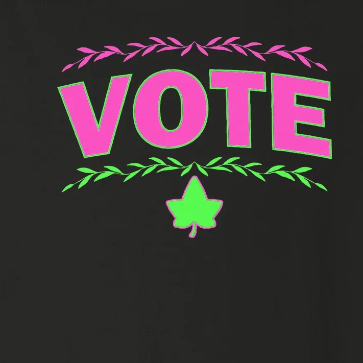 Aka Vote Sorority And Green Paraphernalia Voting Toddler Long Sleeve Shirt