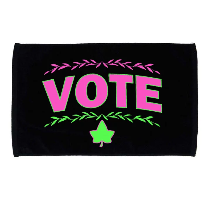 Aka Vote Sorority And Green Paraphernalia Voting Microfiber Hand Towel