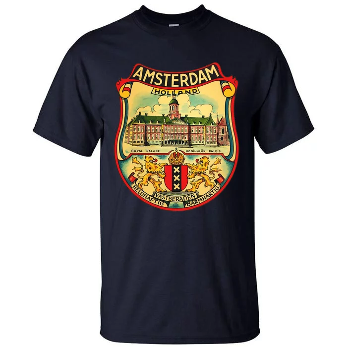 Amsterdam Vintage Travel Decal Tall T-Shirt