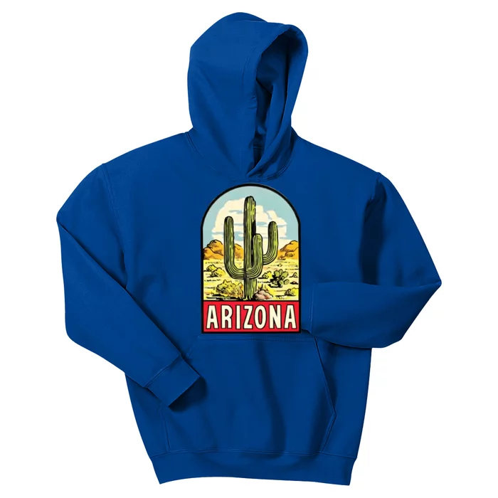 Arizona Vintage Travel Decal Kids Hoodie