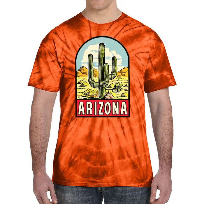 Arizona Vintage Travel Decal Tie-Dye T-Shirt