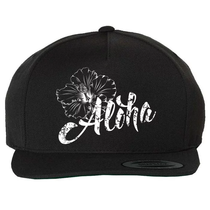 Aloha Vintage Tropical Hawaii Wool Snapback Cap