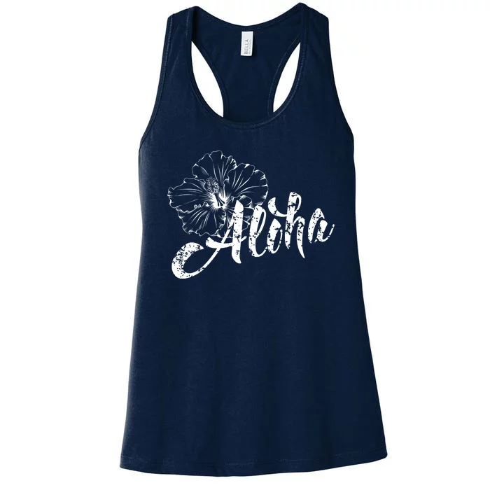 Aloha Vintage Tropical Hawaii Women's Racerback Tank