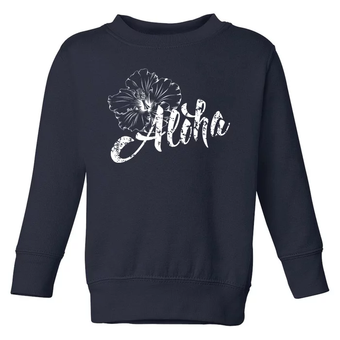 Aloha Vintage Tropical Hawaii Toddler Sweatshirt