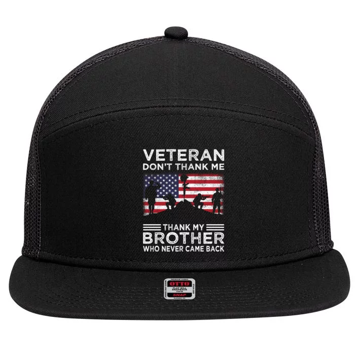 American Veteran T 7 Panel Mesh Trucker Snapback Hat