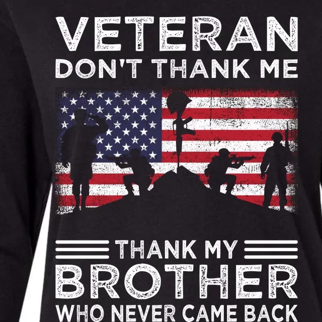 American Veteran T Womens Cotton Relaxed Long Sleeve T-Shirt