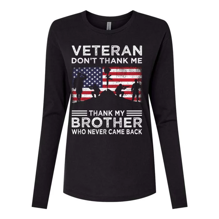 American Veteran T Womens Cotton Relaxed Long Sleeve T-Shirt