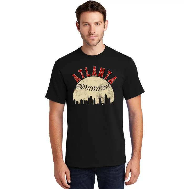 Atlanta Vintage Torn Old Classic Baseball Team Tall T-Shirt