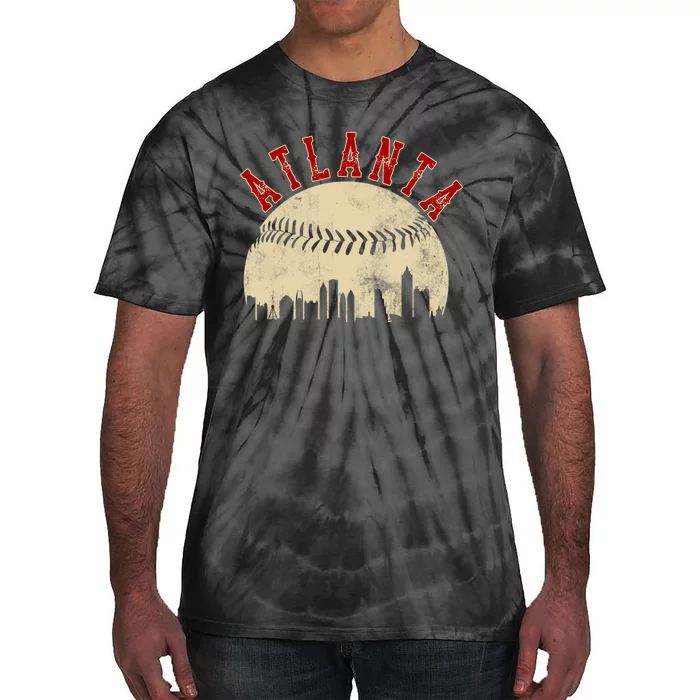 Atlanta Vintage Torn Old Classic Baseball Team Tie-Dye T-Shirt