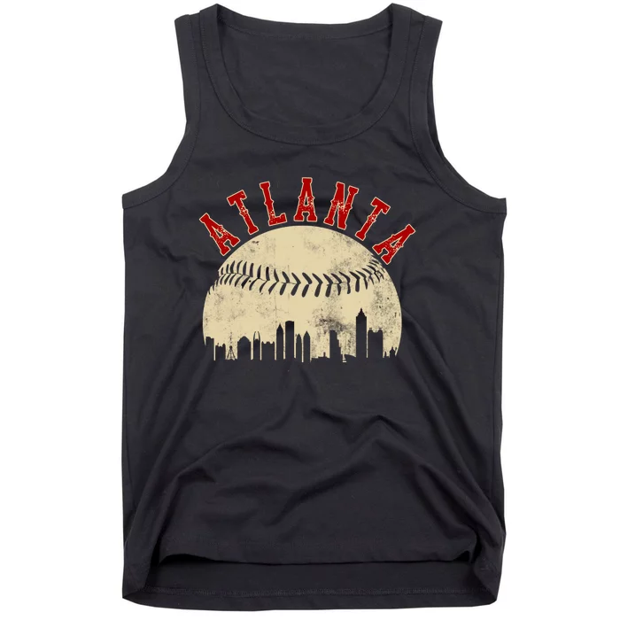 Atlanta Vintage Torn Old Classic Baseball Team Tank Top