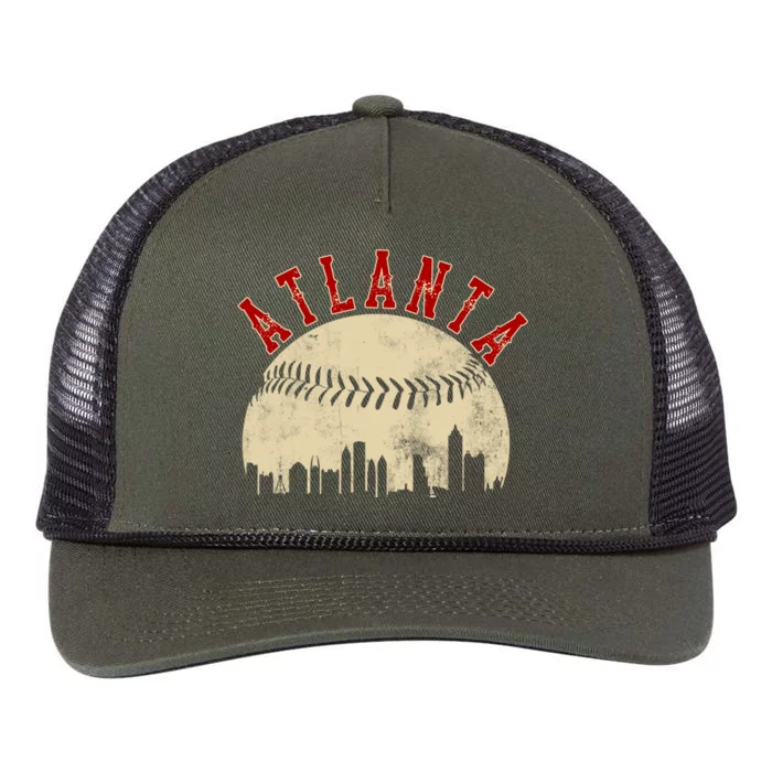 Atlanta Vintage Torn Old Classic Baseball Team Retro Rope Trucker Hat Cap