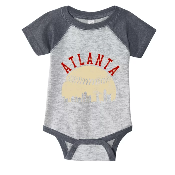 Atlanta Vintage Torn Old Classic Baseball Team Infant Baby Jersey Bodysuit