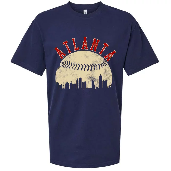 Atlanta Vintage Torn Old Classic Baseball Team Sueded Cloud Jersey T-Shirt