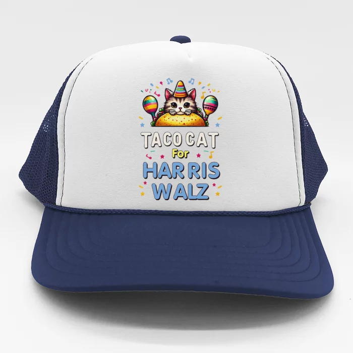 America Vote Taco Cat Dudes For Kamala Harris Vote Nov 2024 Trucker Hat