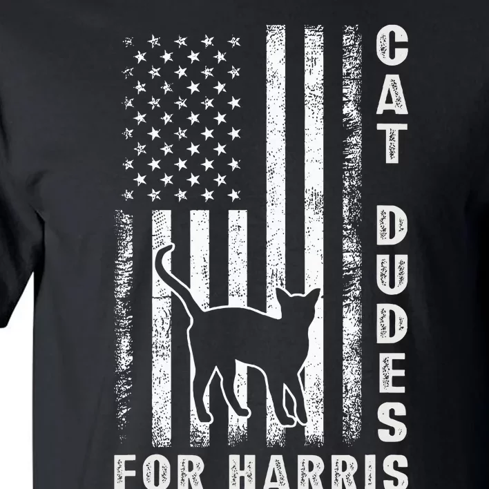 America Vote Usa Flag Cat Dudes For Kamala Harris Vote 2024 Tall T-Shirt