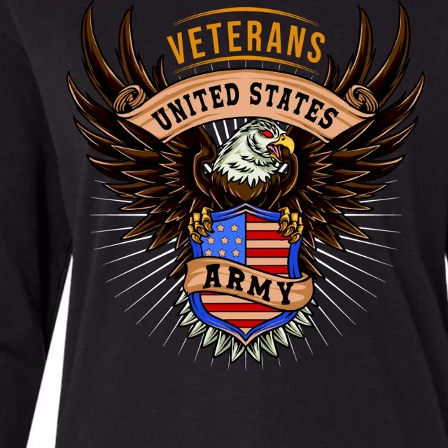 Army Veterans United States Womens Cotton Relaxed Long Sleeve T-Shirt