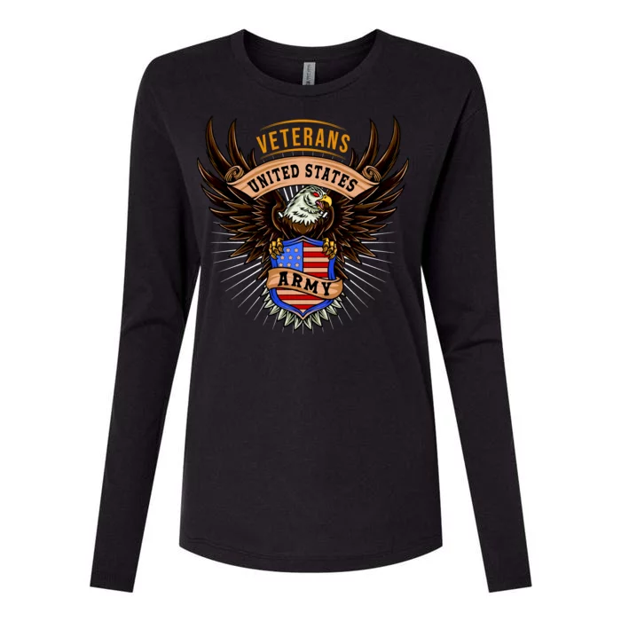 Army Veterans United States Womens Cotton Relaxed Long Sleeve T-Shirt